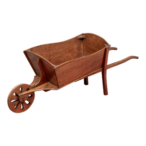 Antique French Walnut Child’s Garden Wheelbarrow