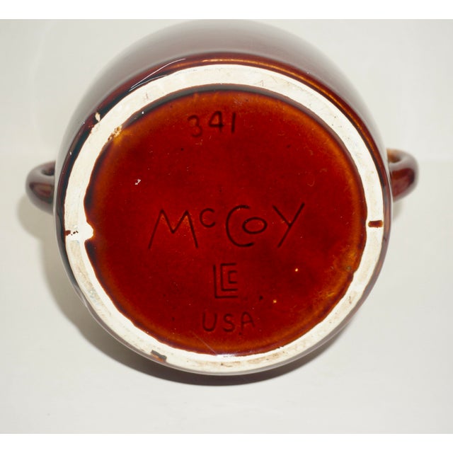 Vintage Brown Drip Glaze Stoneware Set - McCoy Bean Pot & Hull Serving Set - 3pcs For Sale - Image 4 of 11