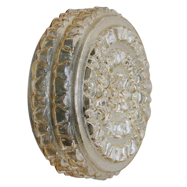 Mid-Century Modern Light Amber Glass Sconce For Sale - Image 9 of 9