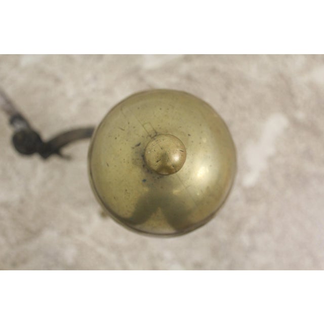 Brass Pair Antique Brass 18th C. Style Andirons For Sale - Image 8 of 13