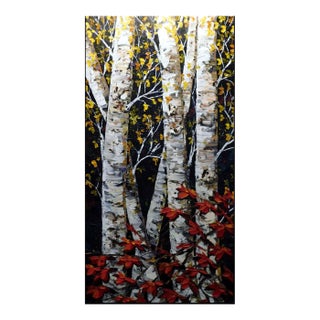 Maya Eventov "Symphony of Fall" Large Original Acrylic Painting on Canvas For Sale