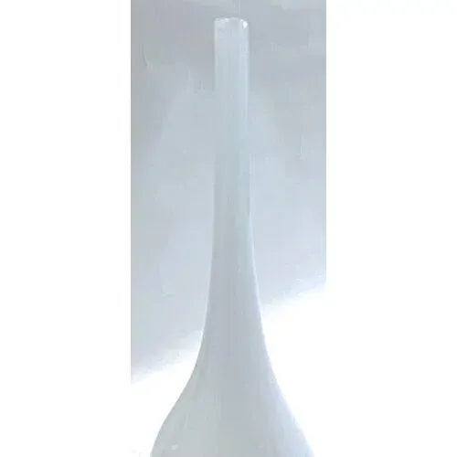 Late 20th Century Vintage Tall Abstract White Glass Vase For Sale - Image 5 of 6
