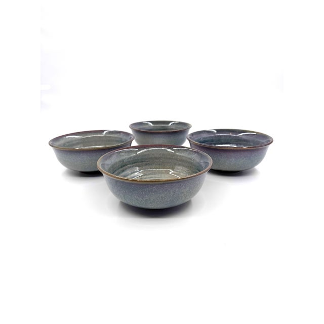 This elegant soup bowls set for four showcases the refined artistry of Bat Trang, Vietnam, renowned for its centuries-old...