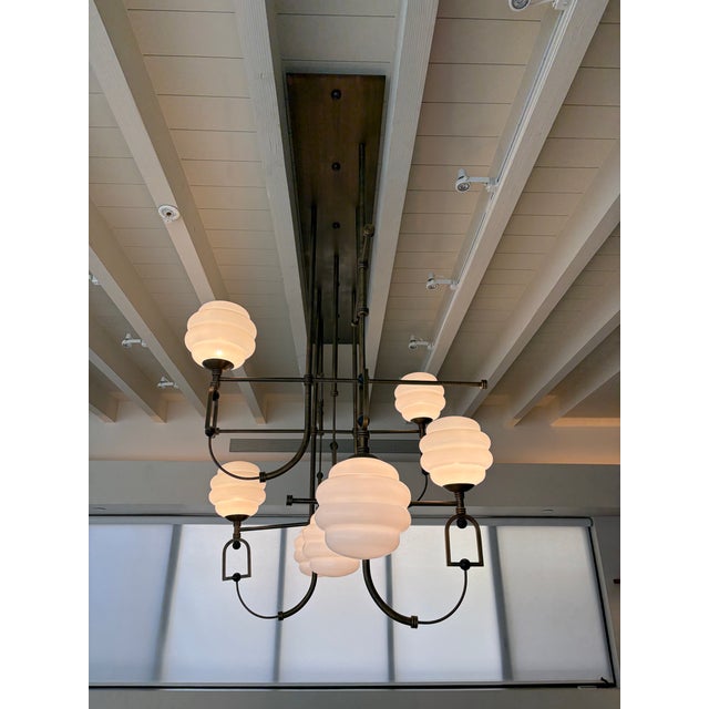 Luminous Custom Suspension Lamp - Spectacular! For Sale - Image 4 of 5