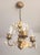Cream Vintage Shabby Chic Florentine Pendant Lamp Four-Armed with Gold-Tone Porcelain Roses, 1960s For Sale - Image 8 of 18