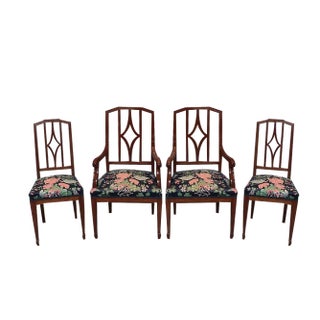 20th Century Dining Chairs in Mahogany, Set of 4 For Sale
