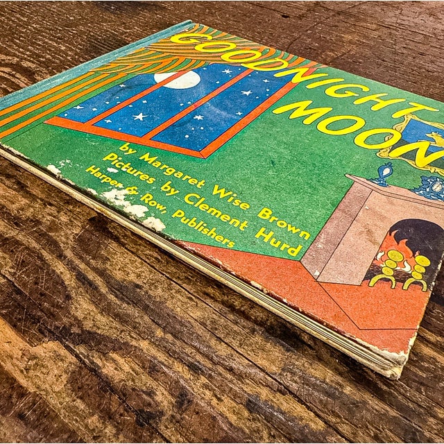 This is a rare early 1947 edition of "Goodnight Moon" by Margaret Wise Brown, featuring illustrations by Clement Hurd....