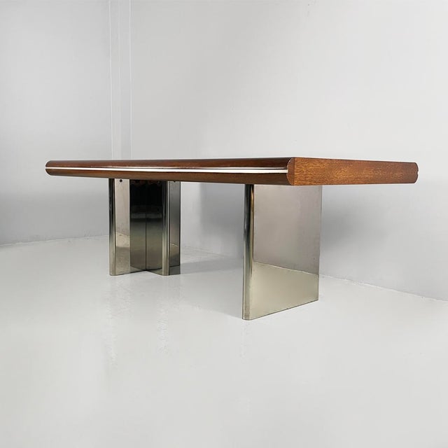 Italian Modern Wooden and Metal Desk by Hans Von Klier for Skipper, 1970s For Sale - Image 4 of 14