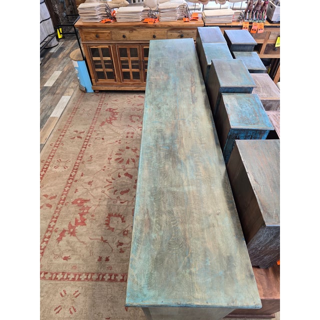 Reclaimed Wood Cabinet With Shelves, Storage, 92" Long. For Sale - Image 9 of 15