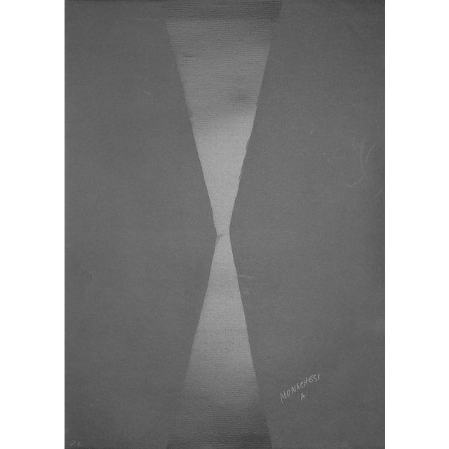 Black Hourglass - 20th Century - Sante Monachesi - Serigraph - Contemporary For Sale
