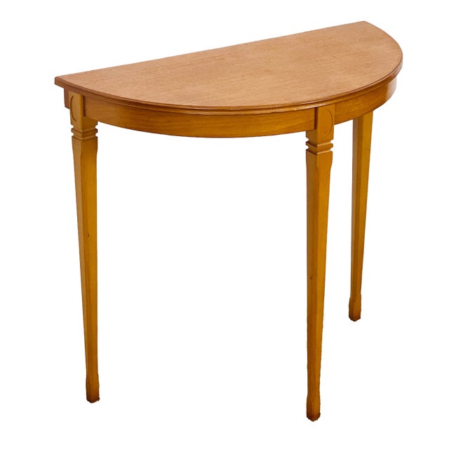 Vintage Teak Half-Moon Console Table from Legate Furniture, 1970s For Sale