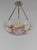 Rose French Art Deco Pendant Light by Loys Lucha 1930s - Pink Enameled Floral Bowl For Sale - Image 8 of 13