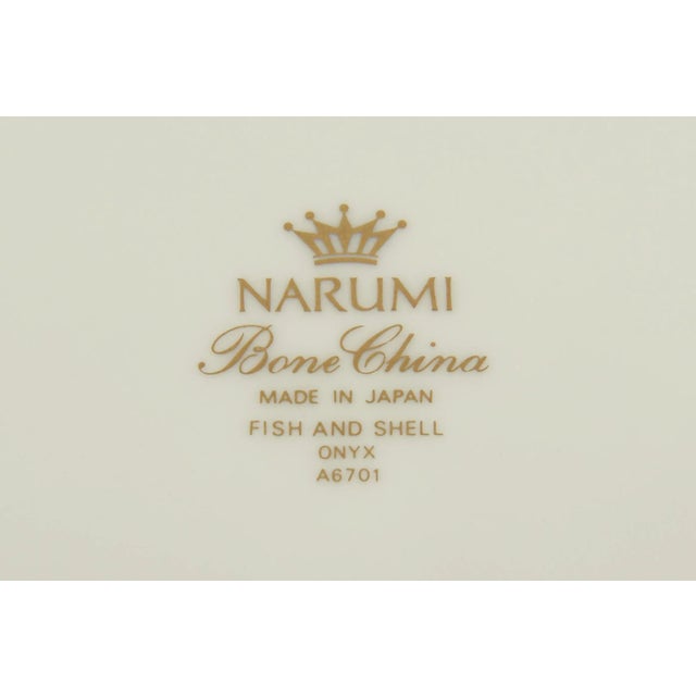 Vintage Narumi Hallmarked Fish and Shell Bone China Plates Set of 8 For Sale - Image 10 of 10