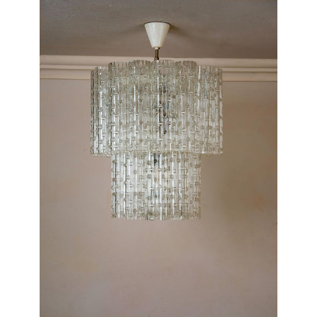 1960s Vintage Italian Murano Glass Chandelier by Toni Zuccheri for Venini, 1960s For Sale - Image 5 of 12