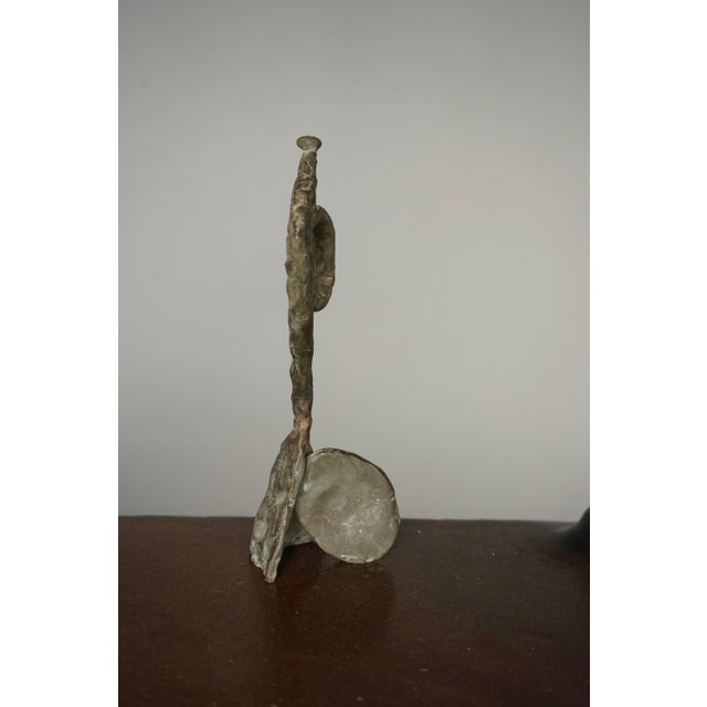 1980s Miniature Abstract Bronze Sculpture, 1988 For Sale - Image 5 of 7
