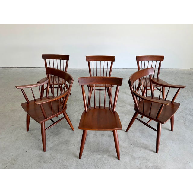 Mid Century Modern Willett Transitional Collection Dining Chairs in Solid Cherry circa 1960’s. Paul McCobb inspired...