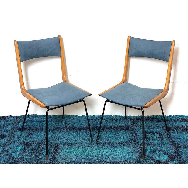 Boomerang Chairs from Carlo De Carli, Italy, 1950s, Set of 2 For Sale - Image 4 of 10