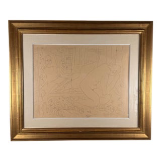 Henri Matisse–Style Figural Ink Drawing, Dated 1936 For Sale