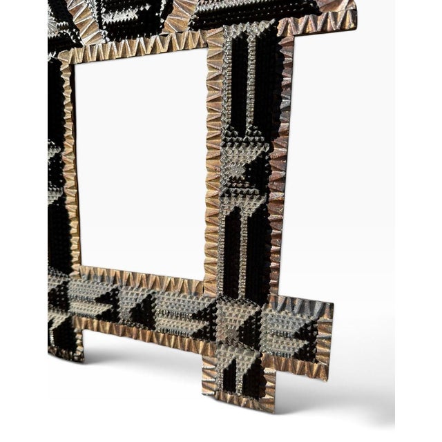 Brown Black & Gilt Gothic Revival Tramp Art Frame With Masonic Eyes, C. 1880–1900 For Sale - Image 8 of 13