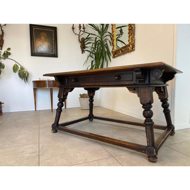 Black Baroque Farm Table, 1800s For Sale - Image 8 of 16