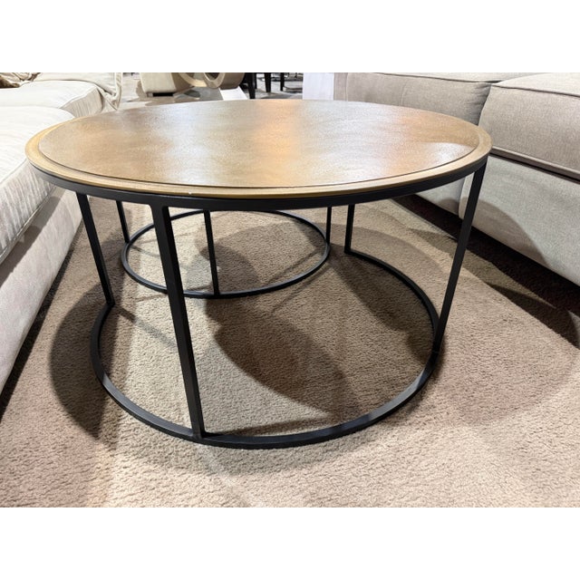 Contemporary Crate and Barrel "Duke" Nesting Coffee Table For Sale - Image 3 of 6