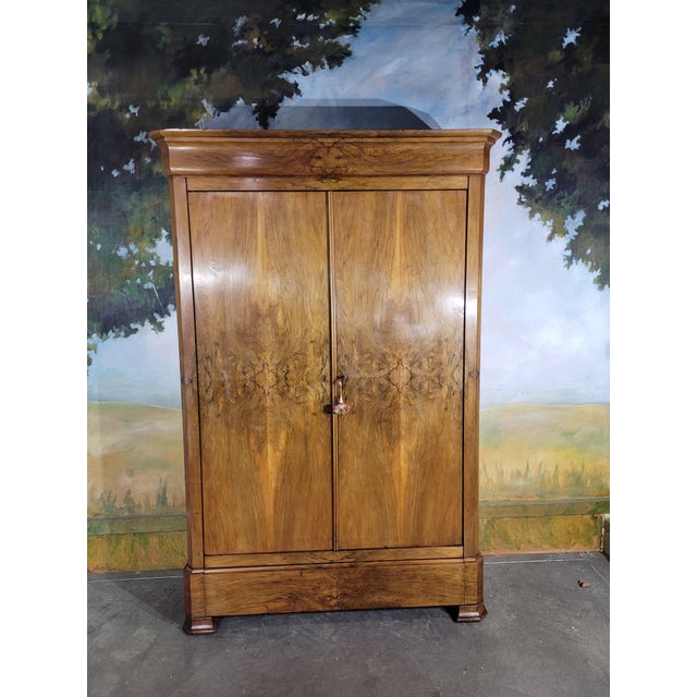 Walnut Wardrobe from Louis Philippe For Sale - Image 12 of 12