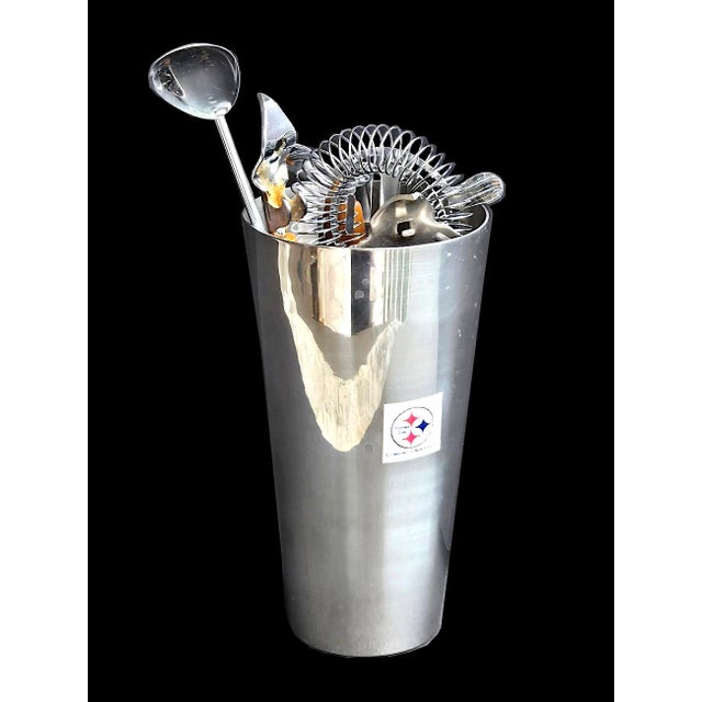 1960s Vintage Cocktail and Bar Tools Set, Bakelite and Stainless Steel, 7 Pieces For Sale - Image 5 of 13