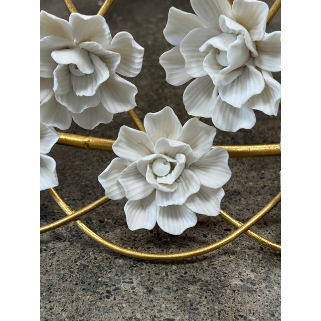Regina Andrew Alice Porcelain Flower Embellished Chandelier For Sale - Image 4 of 12
