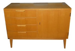 Linen Cabinet in Light Elm Wood, 1960s