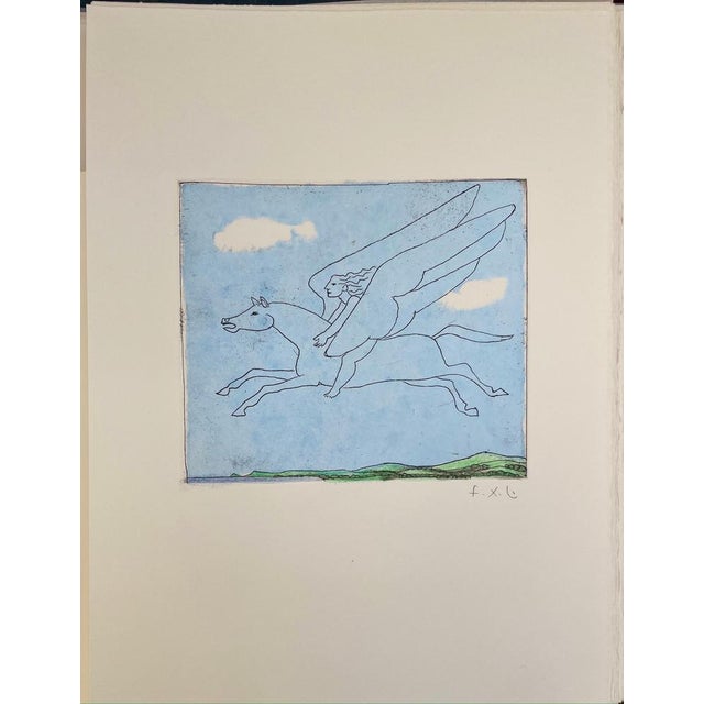 François-Xavier Lalanne (1927-2008) Pegasus, 2005 Techniques : watercolored aquatint and soft varnish on paper, hand...