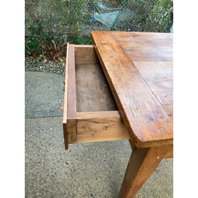 Antique French Oak Farm Table With Breadboards For Sale - Image 9 of 18