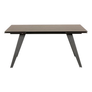 Grey Brown Glass and Ceramic Extendable Dining Table from Kare Amsterdam For Sale