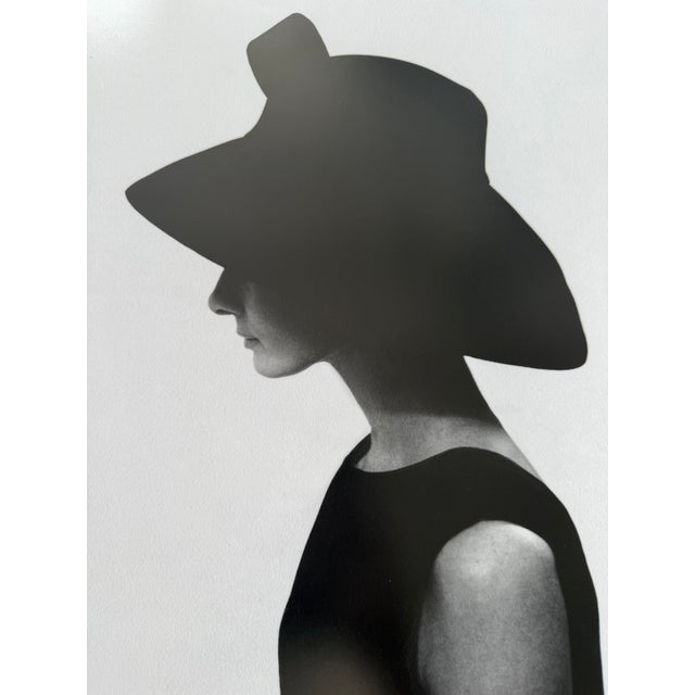 Black Cecil Beaton - Audrey Hepburn Wearing a Givenchy Hat, Vogue August, Copyright the Conde Nast Publications Ltd, Printed in the Uk 33/57 For Sale - Image 8 of 8