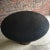 Black 1980s Black Round Stone Table Top With Red Strips on Black Laminate Base Round For Sale - Image 8 of 11