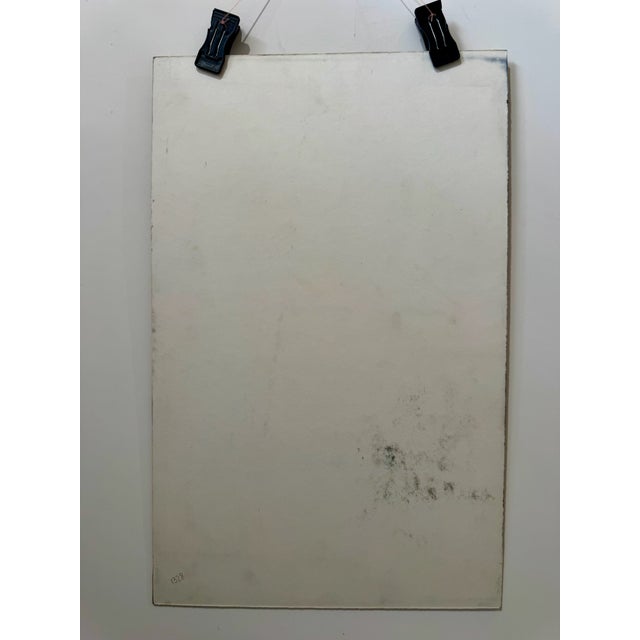 Henry Emil Salloch Original Watercolor on Paper Abstract Cathedral Architectural Study, 1972. For Sale In Atlanta - Image 6 of 7