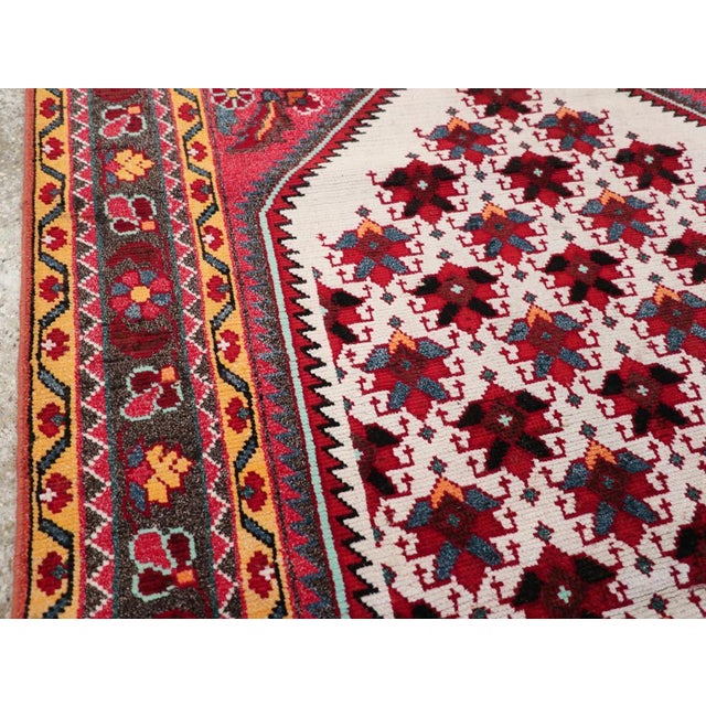 Rustic Galerie Shabab Collection Late 20th Century Handmade Persian Malayer Throw Rug For Sale - Image 3 of 8