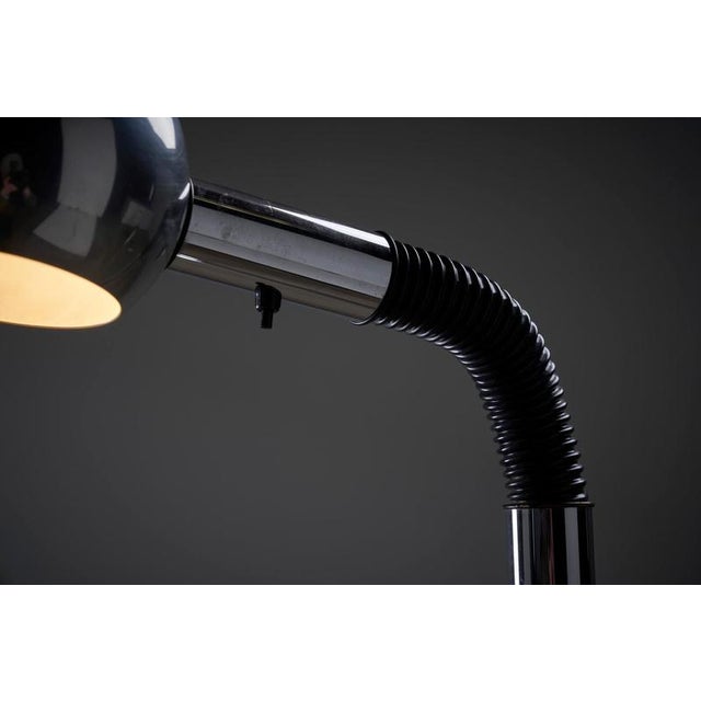 Vintage Chrome and Black Goosenech Sphere Floor Lamp from Cosack, 1960s For Sale - Image 6 of 12