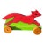 Early 20th C. Artisan Hand-Carved + Painted Wooden Red Fox Wheeled Toy For Sale