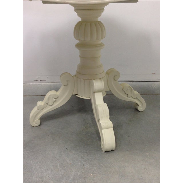 Shabby Chic Pedestal Coffee or Side Table For Sale In Miami - Image 6 of 7