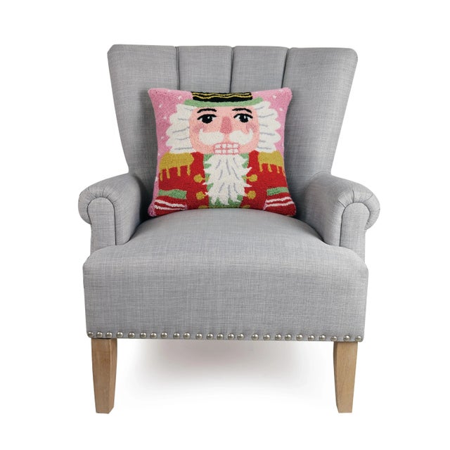 A festive way to spruce up your home for the holidays and winter season! 100% wool hooked throw pillow / accent pillow....