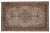 Brown Vintage Turkish Floral Rug in Neutral Colors 5'5'' X 8'6'' For Sale - Image 8 of 8