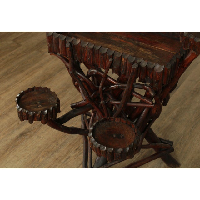 Antique 19th Century 7 Arm Hickory Twig Plant Stand For Sale - Image 11 of 13