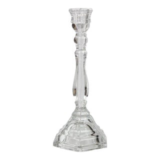 Tiffany Single Light Crystal Candlestick 9" Tall For Sale