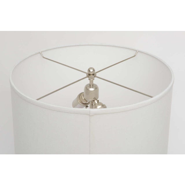 Silver Mid-Century Modern Polished Chrome & Mercury Glass Table Lamp Base For Sale - Image 8 of 10