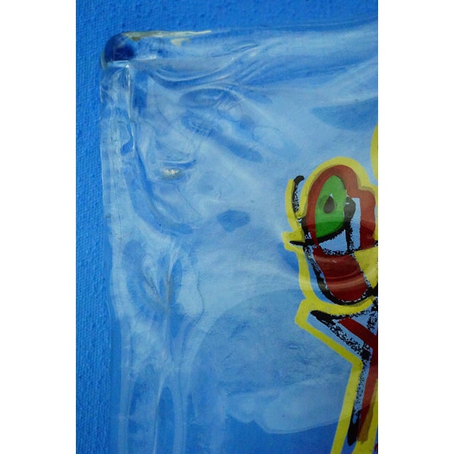 20th Century Art Glass Plaque with High-Fired Geometric Decoration by Umberto Mastroianni, 1980s For Sale - Image 11 of 16