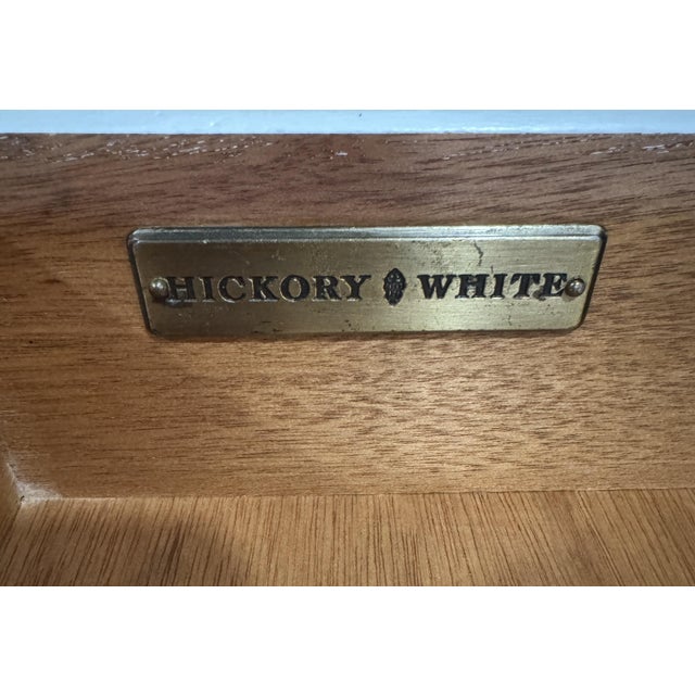 Late 20th Century Hickory White Two-Drawer Cocktail Table For Sale - Image 9 of 9