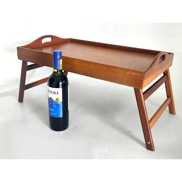 1970s 1970s Teak Wood Folding Bed/Lap Tray For Sale - Image 5 of 10
