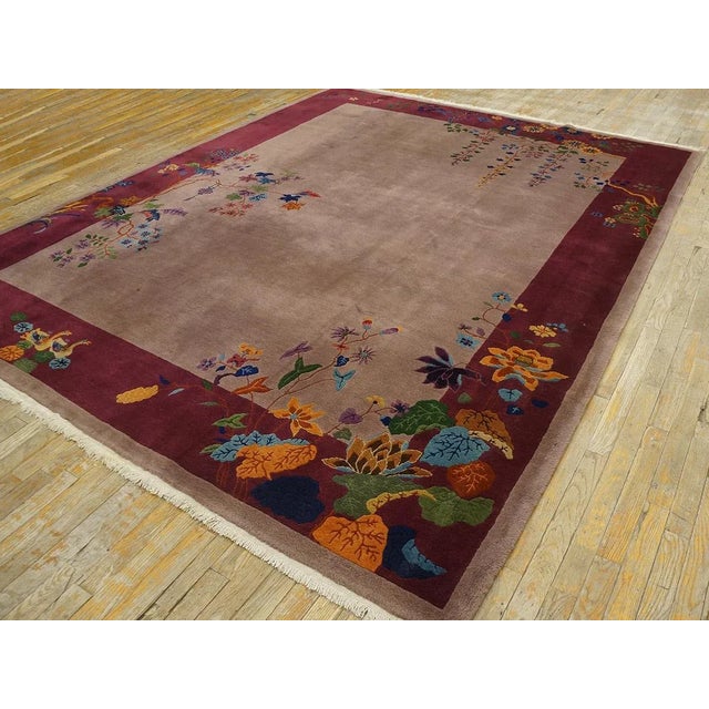 1920s Chinese Art Deco Carpet ( 8' x 9' 9'' - 245 x 297 cm ) For Sale - Image 4 of 12