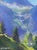 Ingram Falls, Near Telluride by Bruce A Gómez | Pastel Landscape of a waterfall in mountainous terrain For Sale