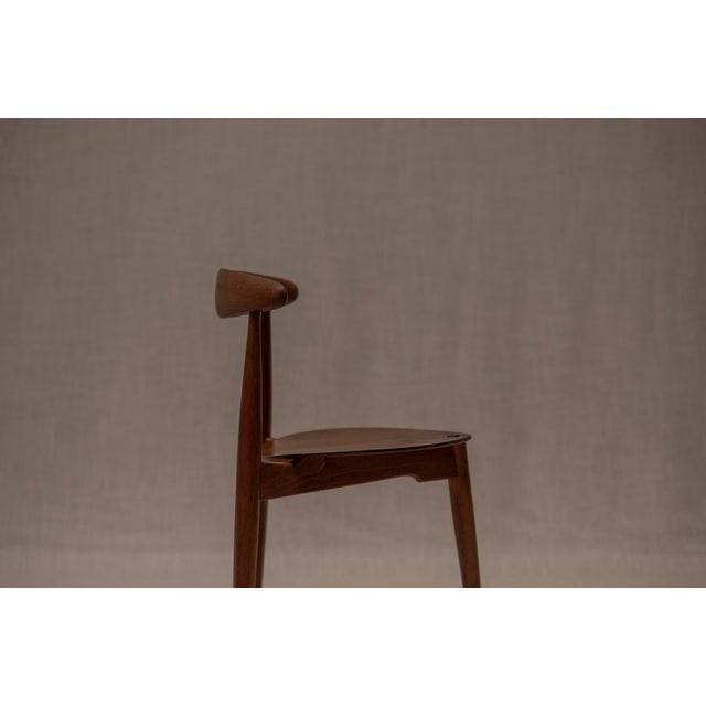 Heart Dining Set by Hans J. Wegner for Fritz Hansen, 1960s, Set of 7 For Sale - Image 13 of 18